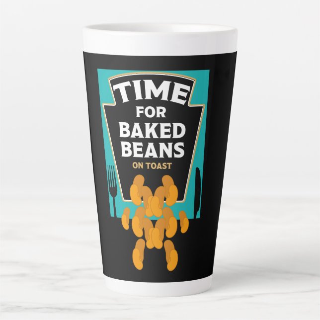 Baked Beans On Toast Latte Mug (Front)