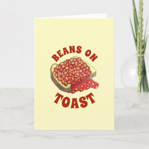 Baked Beans on Toast UK British Cuisine Food Card