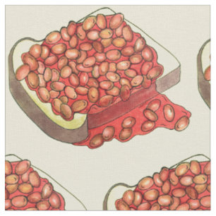 Baked Beans on Toast UK British Cuisine Food Fabric
