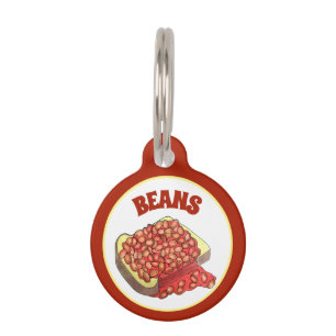 Baked Beans on Toast UK British Cuisine Food Pet Tag