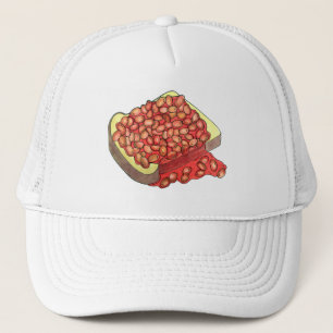 Baked Beans on Toast UK British Cuisine Food Trucker Hat