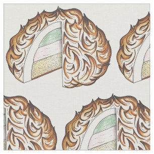 Baked Bombe Alaska Ice Cream Cake Dessert Food Fabric