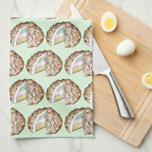 Baked Bombe Alaska Ice Cream Cake Dessert Food Kitchen Towel