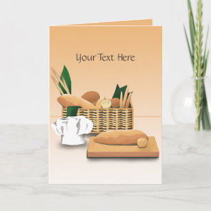 Baked Bread Bakery Custom Greeting Card