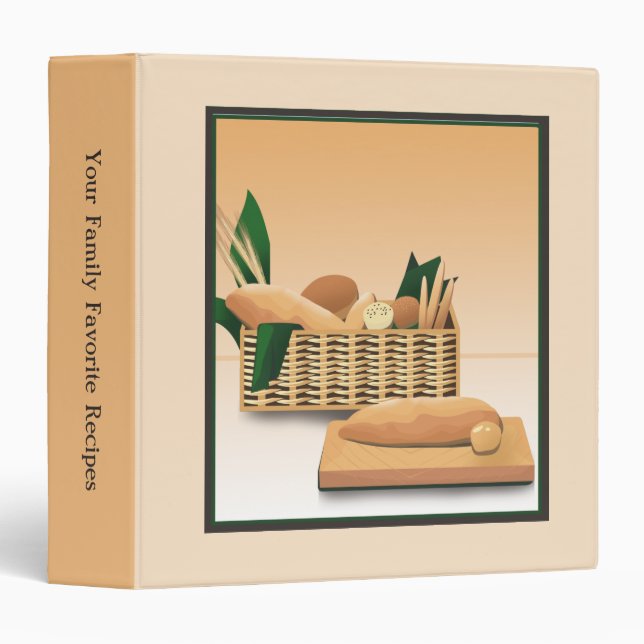 Baked Bread Family Recipe Binder (Front/Spine)