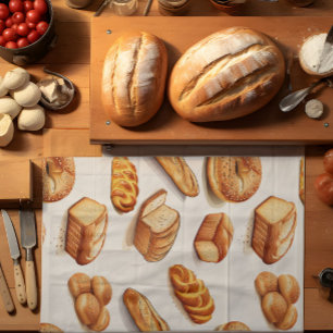 Baked Bread  Kitchen Towel