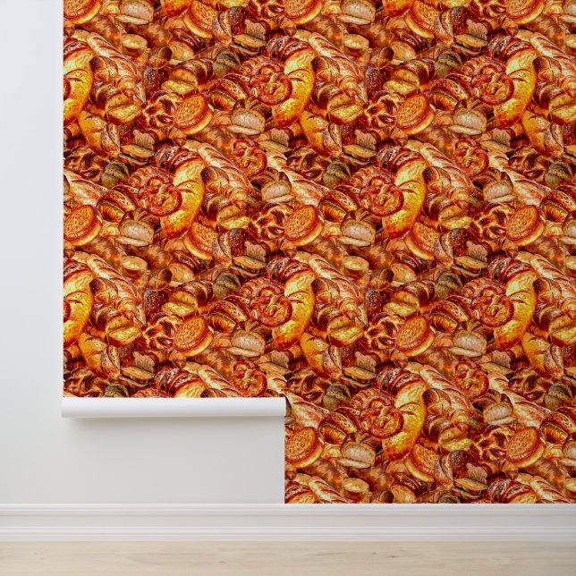 Baked Bread Pattern Wallpaper (Application)