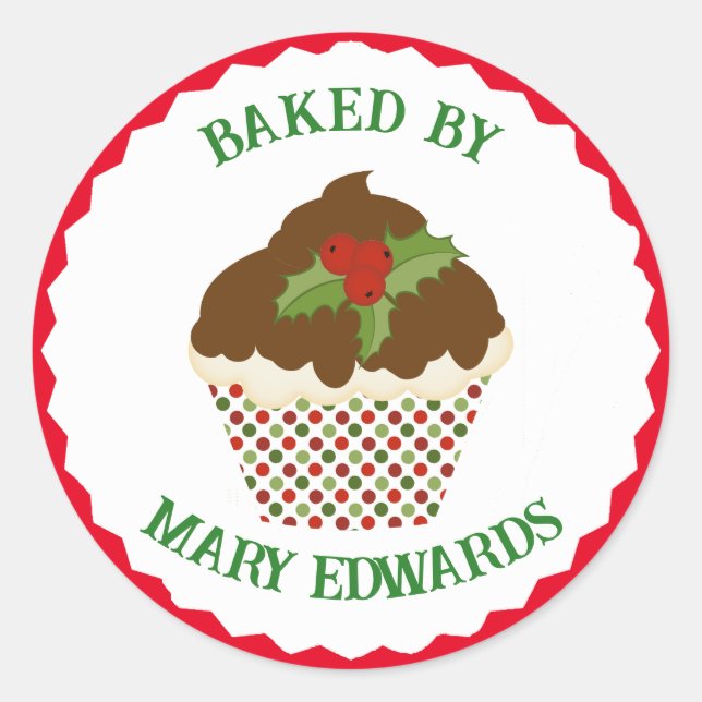 Baked By Christmas Cookie Sticker (Front)