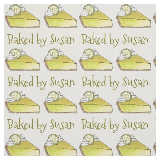 Baked By Florida Key Lime Pie Slice Baked Goods Fabric (Swatch)