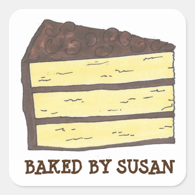 Baked by Personalized Layer Cake Baking Stickers (Front)