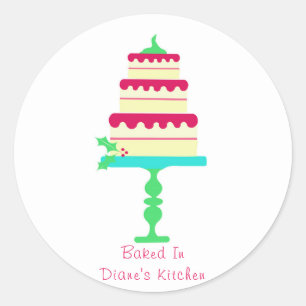 Baked For You Tiered Cake Label