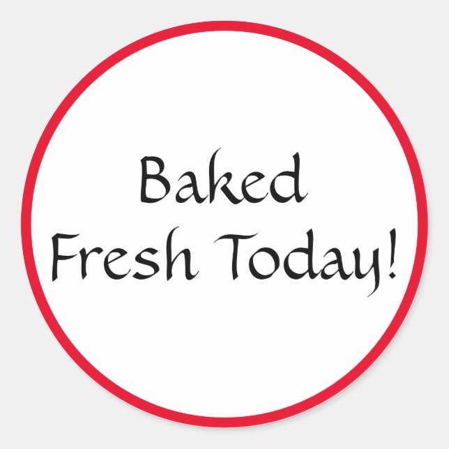 Baked Fresh Today Oval Sticker (Front)