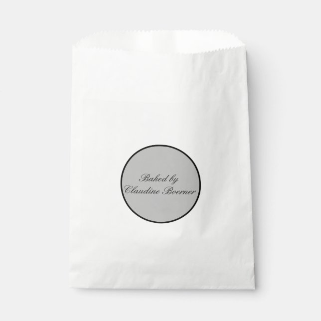 Baked Goods Crafters Name Cookie Favour Bags (Front)