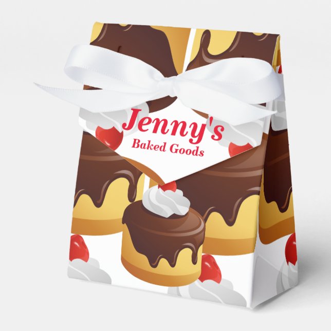 Baked Goods Custom Tent Favour Box (Front Side)