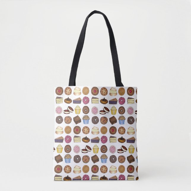 Baked Goods Foodie Muffin Cake Whoopie Pie Dessert Tote Bag (Front)