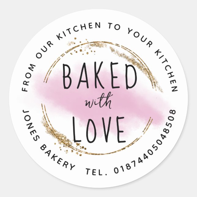 baked goods marketing produce cooking classic roun classic round sticker (Front)