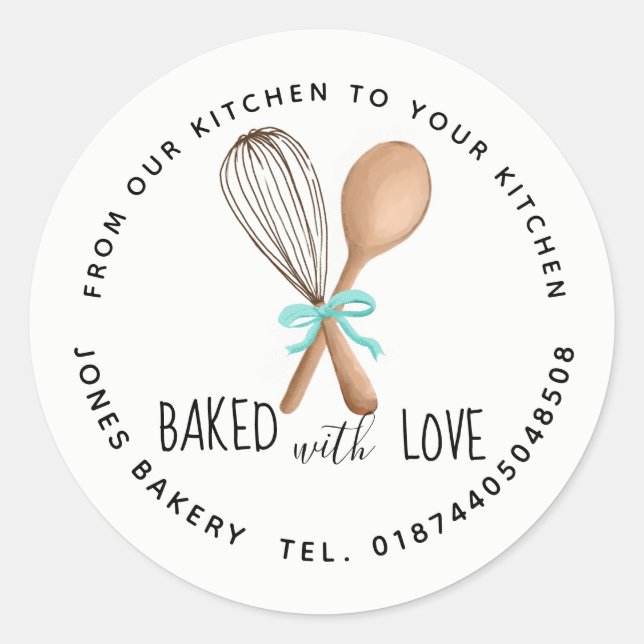 baked goods marketing produce cooking classic roun classic round sticker (Front)