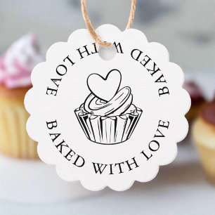 Baked Goods with love Minimal cupcake Business Favour Tags