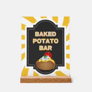 Baked Potato Bar - Acrylic Table Sign for Party