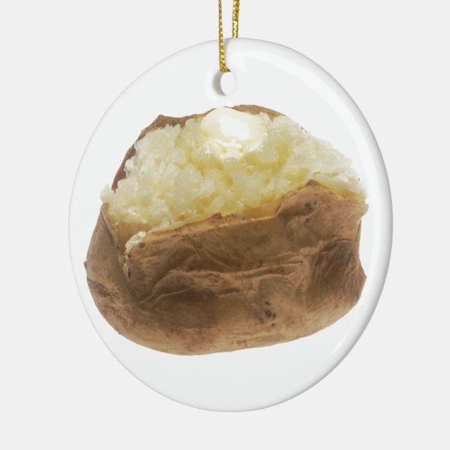 Baked Potato Ceramic Ornament (Left)