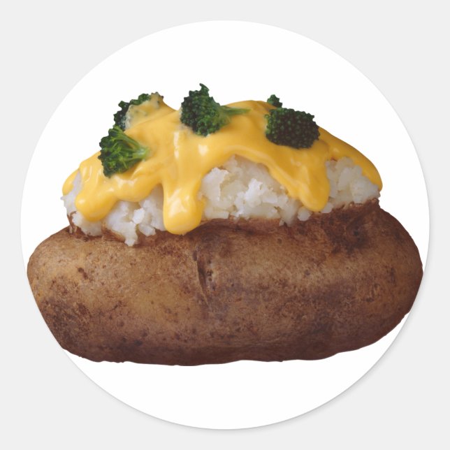 Baked Potato Classic Round Sticker (Front)