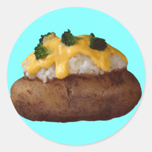 Baked Potato Classic Round Sticker