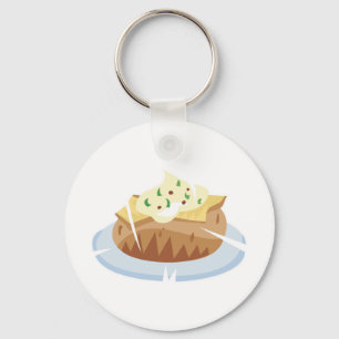 baked potato keychain