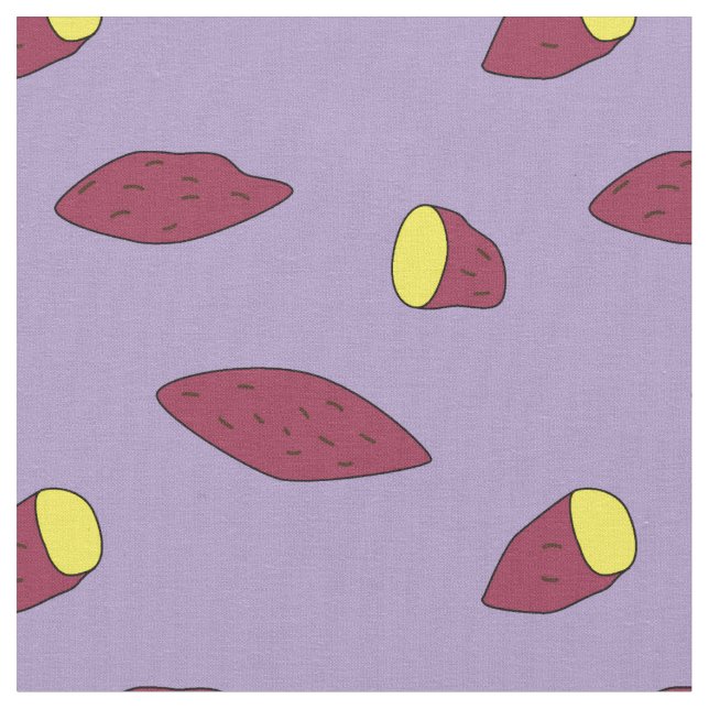 Baked sweet potato (purple) fabric (Close Up)