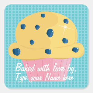 Baked with love by, Personalized Stickers
