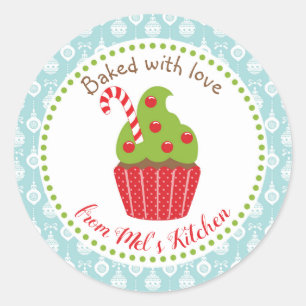 Baked with Love Christmas Stickers