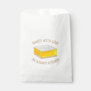 Baked With Love Homemade Lemon Bar Square Baking Favour Bag