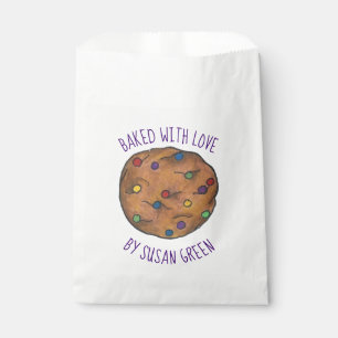 Baked with Love Homemade Rainbow Chip Cookies Favour Bag