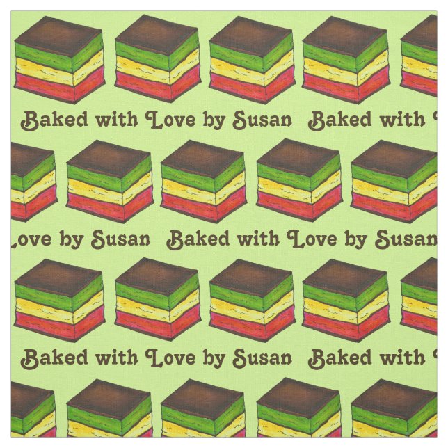 Baked with Love Italian Flag Seven Layer Cookie Fabric (Swatch)