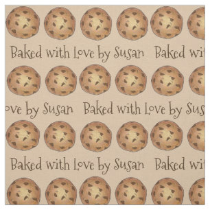 Baked with Love Personalized Chocolate Chip Cookie Fabric
