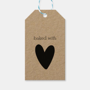 Baked with love personalized gift tags