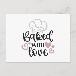 Baked with love postcard