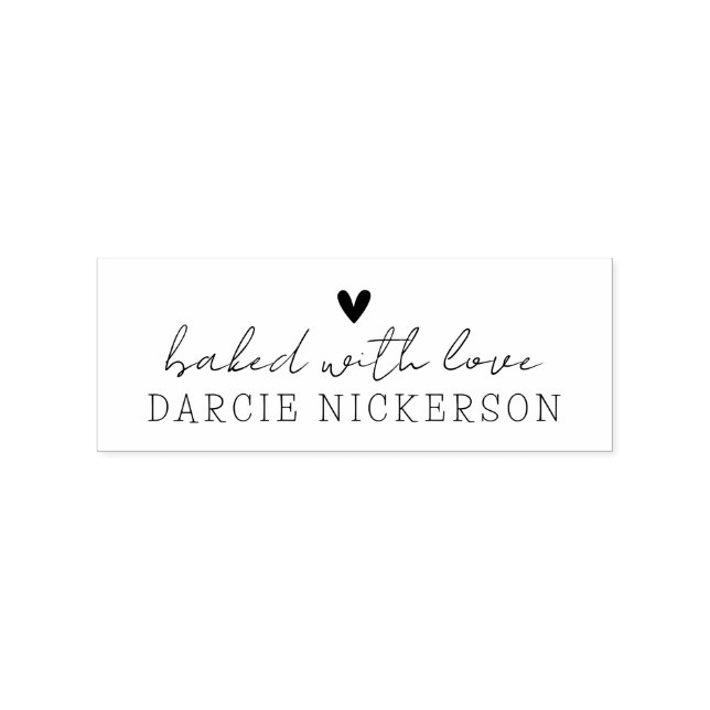 Baked With Love Rubber Stamp (Imprint)