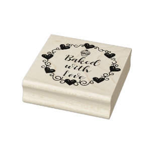 Baked with Love Rubber Stamp