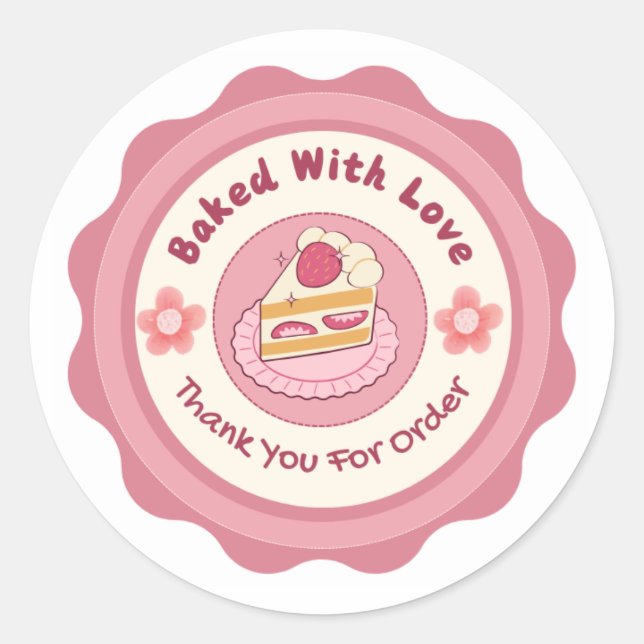 Baked With Love Sticker (Front)