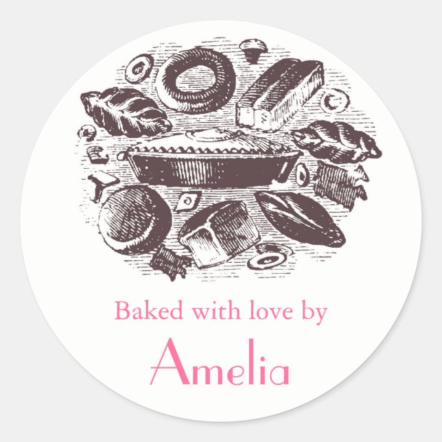 Baked with Love Stickers (Front)