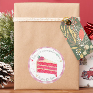 Baked with love sweets classic round sticker