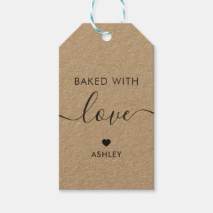 Baked With Love Tag, Homemade Gift Tag, Kraft Gift Tags