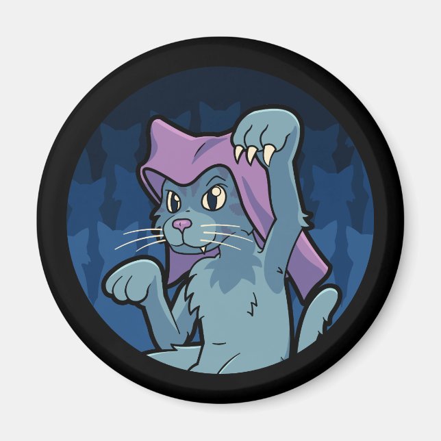 Bakeneko- Japanese Cat Yokai Magnet (Front)