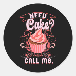 Baker Bakery Baking Bake Cake Bread Gift Idea Classic Round Sticker