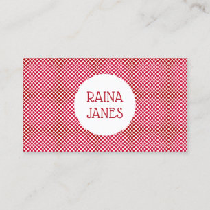 Baker Bakery Cookie Maker Red Polka Dots Business Card