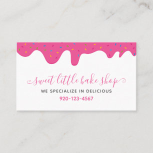 Baker Bakery Frosting Drips Sprinkles  Business Card