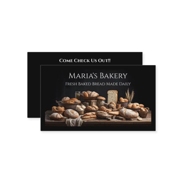 Baker Bakery Store Cafe Business Card (Front/Back In Situ)