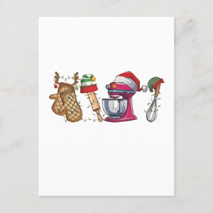 Baker Baking Bake Bakery Kitchen Worke Holiday Postcard