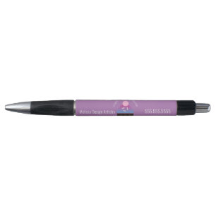 Baker Baking Business Logo Ombre Cupcake Pen