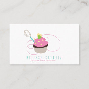 Baker Cake Swirl Bakery Chocolate Cupcakes Business Card